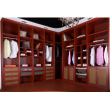 Red Oak Wooden Color Custom Made Walk in Closet